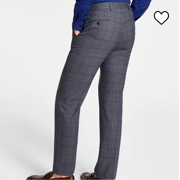 MICHAEL KORS MEN Classic Fit Wool Blend Stretch Suit Jacket PANTS SET PLAID BLUE - Picture 5 of 16